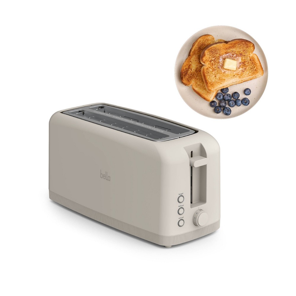 bella 4-Slice Slim Toaster Oatmilk