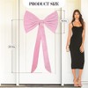 Large Pink Decorative Bow 30"×18" with 40" Tails – Elegant Fabric Bows for Birthday Party, Wedding Backdrop, Christmas Tree - 2 of 4