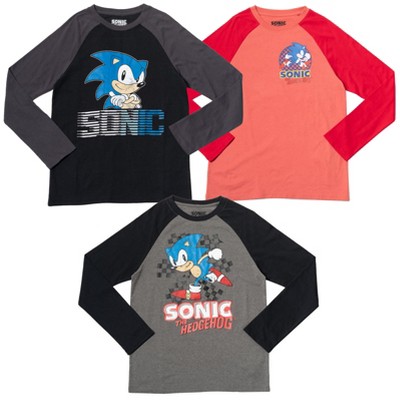 Sega Sonic The Hedgehog Tails Shadow Knuckles 4 Pack T-shirts Little Kid To  Big Kid : Target