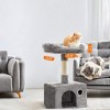 56.3in Cat Tower for Large Cats Indoor Cat Tree Cat Condo with Scratching Posts, Hammock, Plush Perch, Cat Furniture - 3 of 4