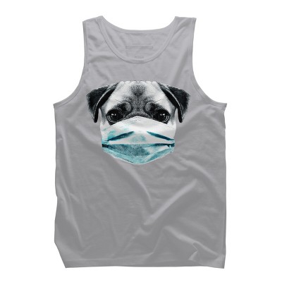 Men's Design By Humans Masked Pug By clingcling Tank Top
