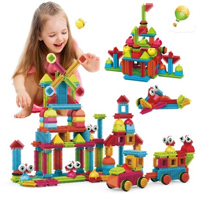 Contixo Stem Building Toys, St7 244 Pcs Bristle Shape 3d Tiles Building ...