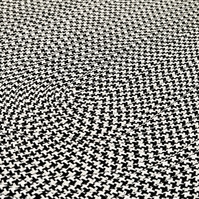 Colonial Mills Milton Houndstooth Tweed Braided Rug, Black 6' x 9', Oval Shape