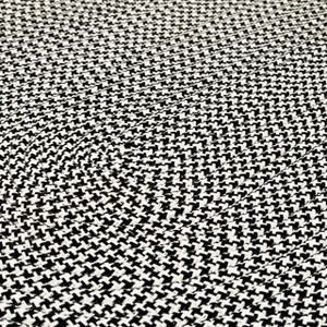 Colonial Mills Milton Houndstooth Tweed Braided Runner, Black 2' x 5', Oval Shape - 1 of 4