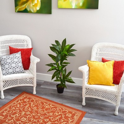 3-Foot Green Plastic Dracaena Faux Potted Plant