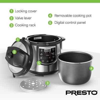 Presto 6-Quart Stainless Steel Electric Pressure Cooker