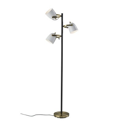 Casey Tree Lamp Black/White/Brass - Adesso