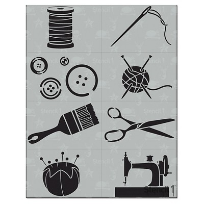 Stencil1 Craft Multipack 8ct - Stencil 8.5" x 11"