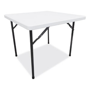 Alera Square Plastic Folding Table, 36w x 36d x 29.25h, White - 1 of 2