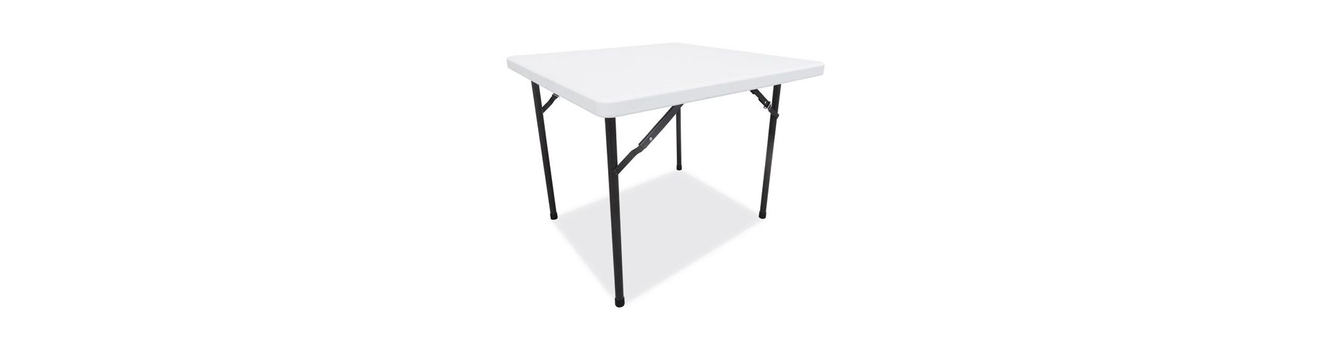 Alera Square Plastic Folding Table, 36w x 36d x 29.25h, White