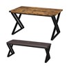 MDF PB Iron Z-Shaped Dining Stool - Durable, Stylish, Space-Saving, Comfortable, Easy to Clean - 2 of 4