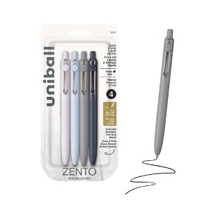 uni-ball ZENTO サインペン メタリックグレー 2個 uniball Zento Retractable Liquid Gel Pens, 0.7mm Medium Point