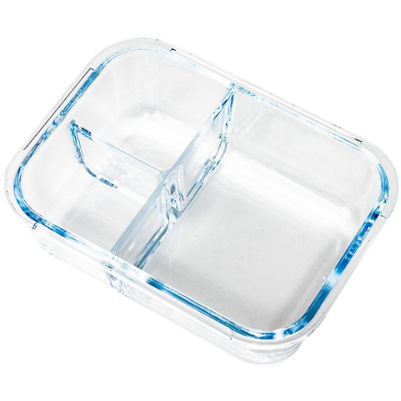 Lexi Home 3-Compartment 35 oz. Glass Meal Prep Container, 3 of 6