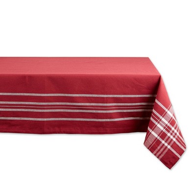 60"x84" Redwood Harvest Market Tablecloth Red - Design Imports