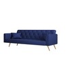 GlasFlength Sofas Modern Sofa with Comfortable Seating for Living Room or Lounge Area Blue,71”*19”*30" - 4 of 4