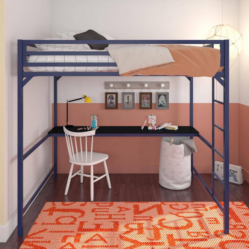Full Max Metal Loft Bed with Desk - Room & Joy, 3 of 11