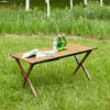 Vynxaria Brown Folding Tables - Lightweight Roll-Up Rectangular Design for Indoor & Outdoor Use - 2 of 4