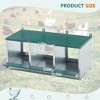 Kumasinova 3/6/8/4-Bay Metal Chicken Nesting Box( with Legs),Galvanized Steel Laying Box for Hens,Poultry Supplies with Egg Protection,Green - 2 of 4