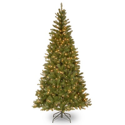National Tree Company 7.5 Ft Pre-lit Artificial Slim Christmas Tree ...