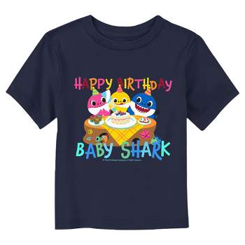 Toddler's Baby Shark Happy Birthday Shark T-Shirt