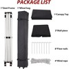 Portable Outdoor Tent,10 x 10 ft, Instant Pop Up Canopy Tent, Pointed Tent with Coated, Waterproof Windproof UV Proof Tent, with Hand Bag, Black - 2 of 4