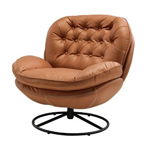 EUREKA ERGONOMIC Camden, Modern Swivel Lounge Chair - 1 of 4