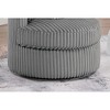 Corduroy Swivel Accent Chair with Rounded Base and Throw Pillows Included for Living Room - 4 of 4
