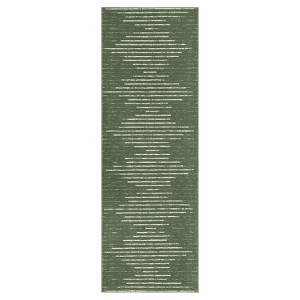 Modern Geometric Living Room Area Rugs with Stripped Lines, Indoor Contemporary Non Slip Floor Carpet for Bedroom - 1 of 4