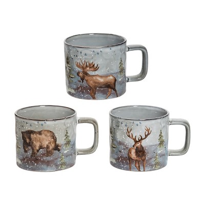 C&F Home Lodge Rustic Animal Mugs A/3