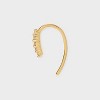 14K Gold Dipped Cubic Zirconia Stud and Hoop Earring Set 3pc - 3 of 3