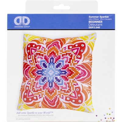 Diamond Dotz Diamond Embroidery Mini Pillows 7"X7"-Summer Sparkle