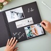 Paper Junkie Blank Hardcover 12x12 Scrapbook Album for Photos, Black Spiral Bound Wedding Guest Book, 40 Sheets - 3 of 4