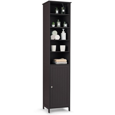 Costway 71'' Tall Tower Bathroom Storage Cabinet Organizer Display - See Details - Black