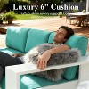 LayinSun 4 Piece Oversized Aluminum Outdoor Furniture Set, Patio Sofa Sets with Coffee Table, Deep Seating and Upgraded 6-inch Cushions - 4 of 4