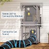 68'' Wooden Catio - 4-Tier Outdoor Cat Enclosure for Multiple Cats, Waterproof Shelter w/ 4 Platforms, 2 Sliding Doors & Scratching Post - 4 of 4