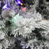 Northlight 9' Pre-Lit Artificial Christmas Tree Flocked Victoria Pine Multi-Function LED - Clear/Multi Lights - 4 of 4
