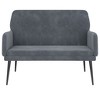 vidaXL Bench Dark Gray 42.5 in.x31.1 in.x31.1 in. Velvet - 3 of 4