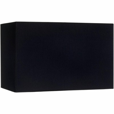Springcrest McKay 25\" Top X 25\" Bottom X 14\" High Lamp Shade Replacement Extra Large Black Drum Hardback Spider Harp Finial