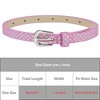 INSPIRE CHIC Women's Shinny Sparkly Bling Extra Thin Skinny PU Leather Waist Belts 1 Pc - 4 of 4