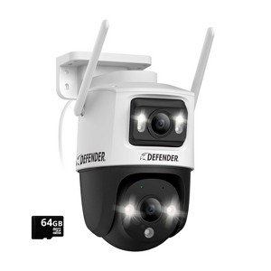 AI POWERED Guard Pro 3K PLUS Dual Lens PTZ Wi-Fi 6 Plug-in Security Camera with 64GB SD Card - 1 of 4