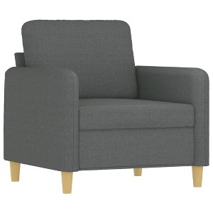 vidaXL Sofa Chair Upholstered Single Sofa Armchair for Living Room Fabric - Dark Gray 23.6" - 1 of 4