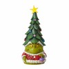 Jim Shore 9.5 Inch Grinch Gnome With Christmas Tree Hat Ornament Figurine Lit Star Figurines - 3 of 3