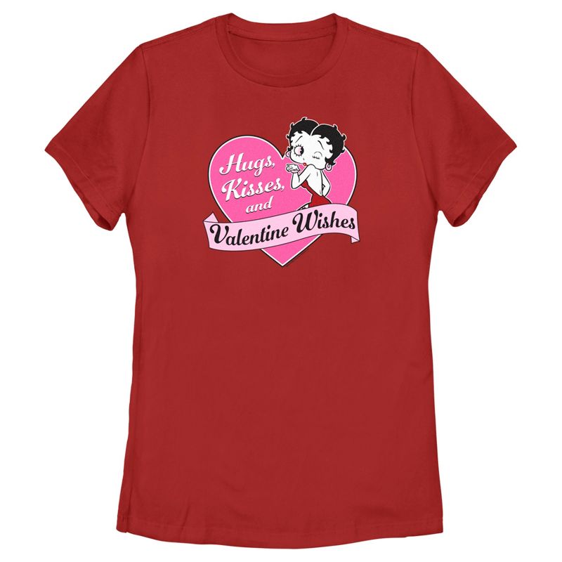 Women's Betty Boop Valentine Wishes T-Shirt, 1 of 5