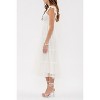 August Sky Women's Polka Dot Mesh Tiered Midi Dress - 3 of 4