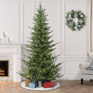 Puleo 6.5' Pre-lit Natural Fir Artificial Christmas Tree with Clear Lights - 1 of 4