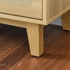 Okak Rustic Dresser for Bedroom with Wide Rattan Drawer, Wooden Chest Closet Storage Cabinet Organizer for Living Room Hallway Entryway - 3 of 4