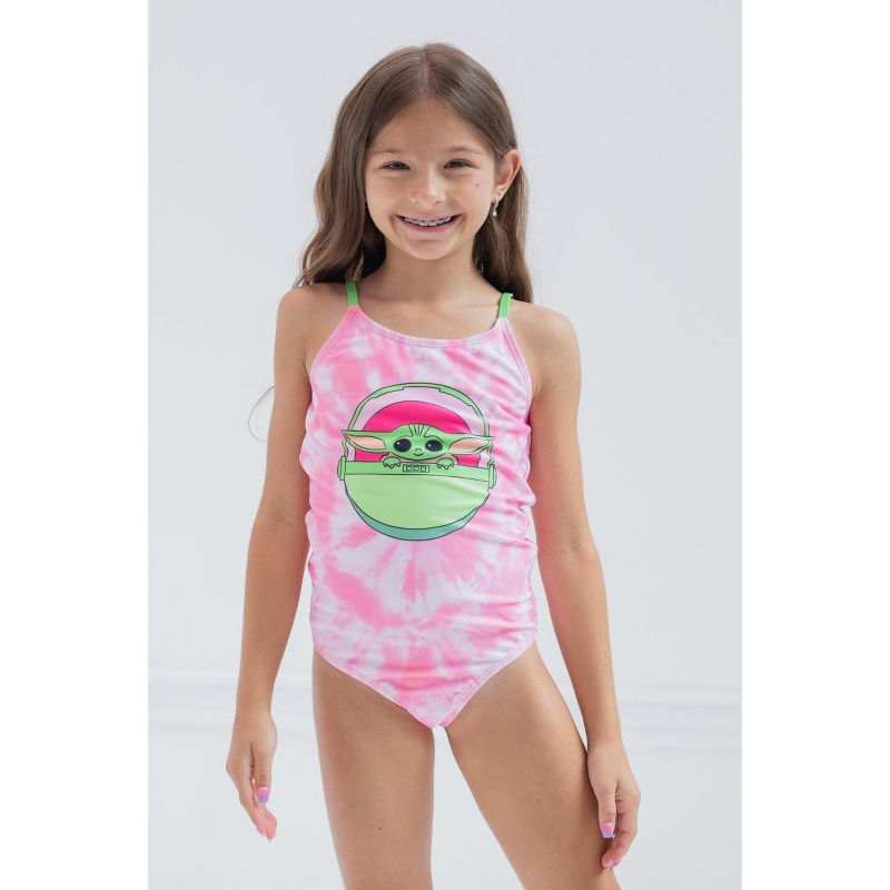 Star Wars The Child Girls One Piece Bathing Suit Toddler to Big Kid, 4 of 8