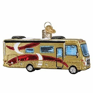 Old World Christmas Blown Glass Ornament for Christmas Tree, Class A Motorhome - 1 of 2