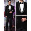 INSPIRE CHIC Men's Slim Fit One Button Shawl Lapel Wedding Tuxedo Velvet Blazer - 4 of 4