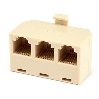 Monoprice RJ11/RJ12 6P4C 1x Male to 3x Female T-Adapter